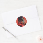 scheve glimlach ronde sticker (Envelop)