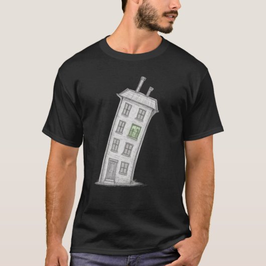"Scheve huis met een raam licht T-shirt (Voorkant)