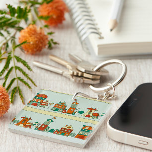 Scheve Huizen Sleutelhanger