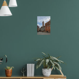 Scheve klokkentoren van Santo Stefano Venetië Ital Poster