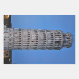 Scheve Toren bij Schemering Inpakpapier Vel