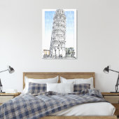 Scheve Toren van Pisa Canvas Afdruk (Insitu (Slaapkamer))