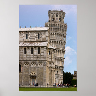 Scheve Toren van Pisa en Kathedraal - Pisa, Italië Poster