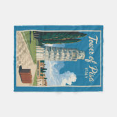 Scheve Toren van Pisa Italië Travel Art Vintage Fleece Deken (Voorkant (Horizontaal))