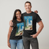 Scheve Toren van Pisa Italië Travel Art Vintage T-shirt (Unisex)