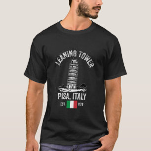 Scheve Toren van Pisa Italië Vlag Italia Souvenir T-shirt