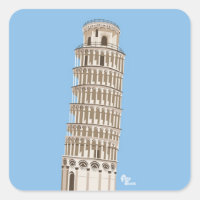 Scheve Toren van Pisa Stickers