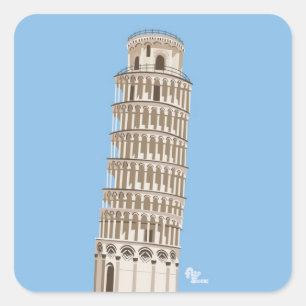 Scheve Toren van Pisa Stickers
