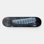 Scheve Toren van Pisa - Witte Neon 3D Scheef Persoonlijk Skateboard (Horizontaal)