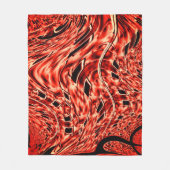 Scheve vierkanten weerspiegeld in koraal of bruin fleece deken (Voorkant)