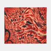 Scheve vierkanten weerspiegeld in koraal of bruin fleece deken (Voorkant (Horizontaal))