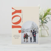 Scheve vreugde feestdagenkaart (Staand voorkant)