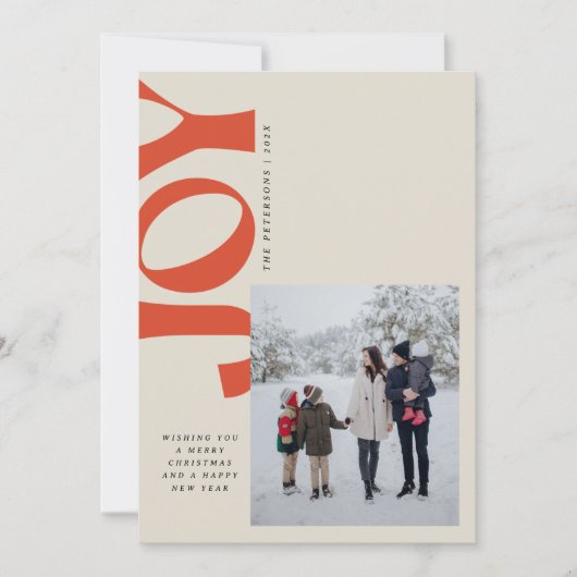 Scheve vreugde feestdagenkaart (Voorkant)