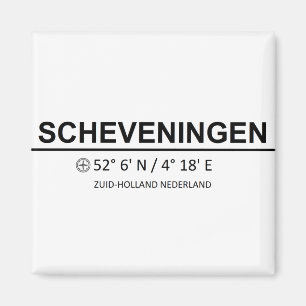 Scheveningen Coordinaten - Scheveningen Coordinate Magneet