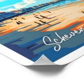 Scheveningen Nederland Reisillustratie Poster (Hoek)