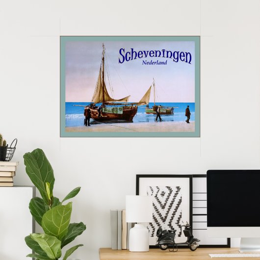 Scheveningen ~ Nederland ~ Vintage Poster (Thuiskantoor)