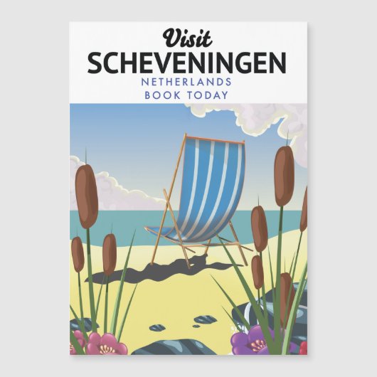 Scheveningen Nederlands strand poster (Voorkant)