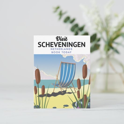 Scheveningen Nederlands strand poster (Staand voorkant)