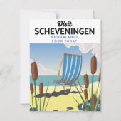 Scheveningen Nederlands strand poster (Achterkant)