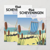 Scheveningen Nederlands strand poster (Voorkant / Achterkant)