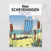 Scheveningen Nederlands strand poster Briefkaart (Voorkant)