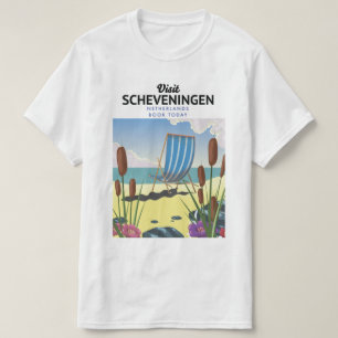 Scheveningen Nederlands strand poster T-shirt