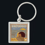 Scheveningen Sleutelhanger<br><div class="desc">De  Art Deco-reisposter voor het Nederlandse strand in het noordelijk Zee Scheveningen,  "The Hague-on-Zee",  Nederland.</div>