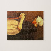 Scheveningen Vrouw Portret door Vincent van Gogh Legpuzzel (Horizontaal)