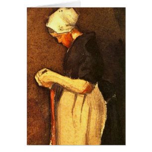 Scheveningen Woman Portrait van Vincent van Gogh