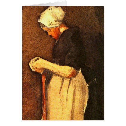 Scheveningen Woman Portrait van Vincent van Gogh (Voorkant)