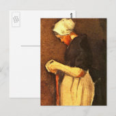 Scheveningen Woman Portrait van Vincent van Gogh Briefkaart (Voorkant / Achterkant)