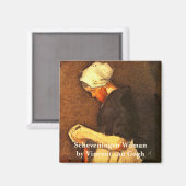 Scheveningen Woman Portrait van Vincent van Gogh Magneet (Voorkant / Achterkant)