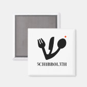 schibboleth vierkante koelkastmagneet magneet (Voorkant / Achterkant)