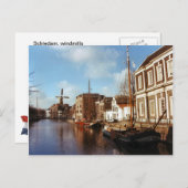Schiedam, windmolens en binnenschepen briefkaart (Voorkant / Achterkant)