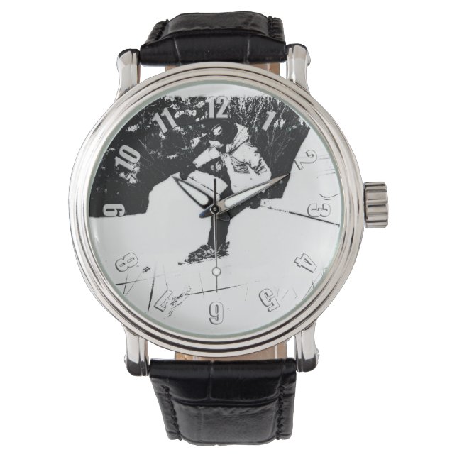 Schieker in de heuvel - Laten we Ski! Horloge (Voorkant)