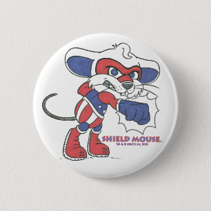 SCHIELD MOUSE Patriotic Punch! Knoop Ronde Button 5,7 Cm