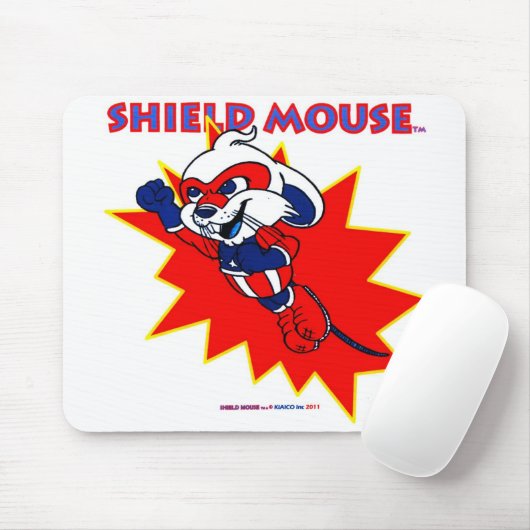 SCHIELD MOUSE "TAKE UIT!"  Mousepad Muismat (Met muis)