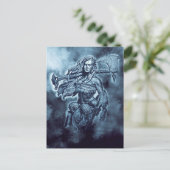 Schieldmaiden Fierce Vrouw Warrior Art VIKING Briefkaart (Staand voorkant)