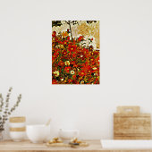 Schiele - Bloemenveld, kunstdruk Poster (Keuken)