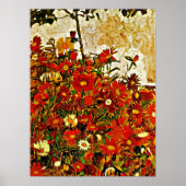 Schiele - Bloemenveld, kunstdruk Poster (Voorkant)