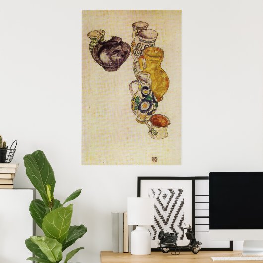 Schiele - Boerenkannen Poster (Thuiskantoor)