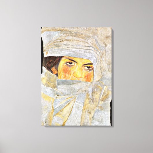 Schiele - De zuster van de kunstenaar, schilderij Canvas Afdruk (Voorkant)