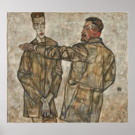 Schiele - Dubbelportret, Heinrich En Otto Bene… Poster (Voorkant)