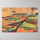 Schiele - Field Landscape 1910 Poster (Voorkant)