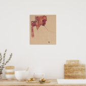 Schiele - Gerti met haargaas 1910 Poster (Keuken)