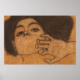 Schiele - Hoofd van een vrouw 1908 Poster