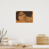 Schiele - Hoofd van een vrouw 1908 Poster (Keuken)