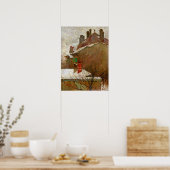 Schiele - Huizen in de Winter (Gezien vanuit het A Poster (Keuken)