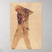 Schiele - Jongen met lange rok 1910 Poster (Voorkant)