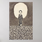 Schiele - kind met nimbus op een vlakkere weide 19 poster (Voorkant)